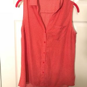 Sleeveless Button Down Shirt